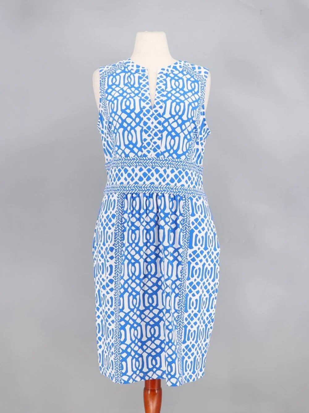 J. MCLAUGHLIN Lola Sleeveless Geometric Print Catalina Cloth Dress Size XL